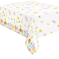 Colourful Easter Printed Plastic Tablecover
